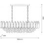 Lampa wisząca x10 W czarna-złota ML2518 Milagro Cristal zdj.2