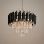 Lampa wisząca 5x10 W czarna-chrom ML2519 Milagro Cristal zdj.3