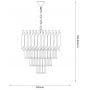 Lampa wisząca 5x10 W czarna-chrom ML2519 Milagro Cristal zdj.2