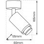 Lampa podsufitowa 1x8 W czarny ML7373 Milagro Mica zdj.2