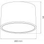 Lampa podsufitowa 1x6 W beżowa MLP2478 Milagro Dixie zdj.2