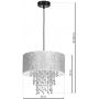 Lampa wisząca 1x60 W czarna-chrom-srebrna-kryształ MLP6436 Milagro Almeria zdj.2