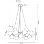 Lampa wisząca x5 W biała-złota MSE010100223 Moosee Cosmo zdj.2