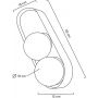 Kinkiet 2x5 W biały MSE010100271 Moosee Drops zdj.2