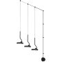 Lampa wisząca 3x30 W czarna MSE010100385 Moosee Flat zdj.1