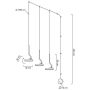 Lampa wisząca 3x30 W czarna MSE010100385 Moosee Flat zdj.2