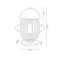 Lampa stołowa 2x5 W czarna-złota MSE010300152 Moosee Bottega zdj.2
