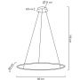 Lampa wisząca 1x28 W złota MSE1501100157  Moosee Ring Slim zdj.2