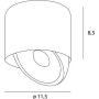 Lampa podsufitowa 1x10 W biała C0265 MaxLight Vector zdj.2