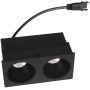 Lampa do zabudowy 2x6 W czarna HM1802L MaxLight Modular zdj.1