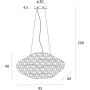 Lampa wisząca 1x14 W czarna P0525D MaxLight Stardust zdj.2