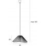 Lampa wisząca 1x15 W czarna P0579 MaxLight Amalfi zdj.2