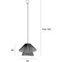 Lampa wisząca 1x15 W czarna P0580 MaxLight Amalfi zdj.2