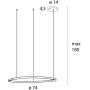 Lampa wisząca 1x37 W czarna P0662D MaxLight Cayenne zdj.2