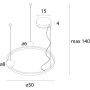 Lampa wisząca 1x58 W czarna P0702 MaxLight Solaris zdj.2