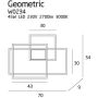 Kinkiet 1x45 W biały W0234 MaxLight Geometric zdj.2