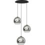 Lampa wisząca 3x25 W czarna-chrom 7607 Nowodvorski Lighting Globe zdj.1