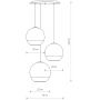 Lampa wisząca 3x25 W czarna-chrom 7607 Nowodvorski Lighting Globe zdj.2