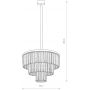 Lampa wisząca x25 W czarna-przezroczysta 7616 Nowodvorski Lighting Cristal zdj.2