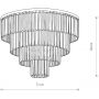 Plafon x25 W czarny-przezroczysty 7630 Nowodvorski Lighting Cristal zdj.2