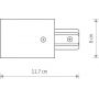 Końcówka szynoprzewodu x W czarny 8973 Nowodvorski Lighting Profile Recessed Power End Cap zdj.2