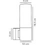Kinkiet 1x40 W biały-stal 17131032 Nordlux Tangens zdj.2