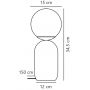 Lampa stołowa 1x25 W biała-brązowa 2011035018 Nordlux Notti zdj.2