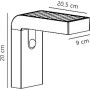Kinkiet solarny 1x5 W czarny 2118231003 Nordlux Alya zdj.2