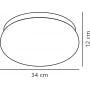 Plafon 2x55 W biały 2210126003 Nordlux Foam zdj.2