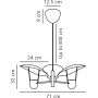 Lampa wisząca 3x40 W czarna 2220223003 Nordlux Fabiola zdj.2