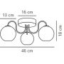 Lampa podsufitowa 3x40 W biała-mosiądz 2312506035 Nordlux Franca zdj.2