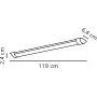 Lampa garażowa 21 W 119 cm 2410136101 Nordlux Glendale zdj.2