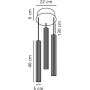 Lampa wisząca 3x5 W czarna 2412123003 Nordlux Vico zdj.2