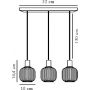 Lampa wisząca 3x25 W czarna 2412623003 Nordlux Milford zdj.2