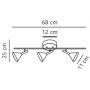 Lampa podsufitowa 3x12 W czarna 2612706003 Nordlux Kelvis zdj.2