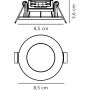 Lampa do zabudowy 1x4.5 W biała 2310016001 Nordlux Leonis zdj.2