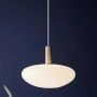 Lampa wisząca 1x60 W biała-czarna-mosiądz 48973001 Nordlux Alton zdj.5