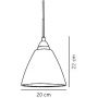 Lampa wisząca 1x60 W biała-chrom 73163010 Nordlux Read zdj.2