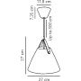 Lampa wisząca 1x40 W biała 84313001 Nordlux Strap zdj.2
