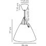 Lampa wisząca 1x40 W czarna 84343003 Nordlux Strap zdj.2