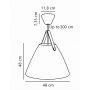 Lampa wisząca 1x40 W biała 84353001 Nordlux Strap zdj.2