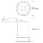 Lampa do zabudowy 1x10 W biała 10109FW One Light Ankara zdj.3