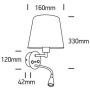 Kinkiet 1x40 W biały 61080WW One Light Milea zdj.2