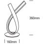 Lampa stołowa 1x12 W czarna 61086B One Light Hana zdj.2