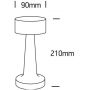 Lampa stołowa 1x3 W miedź 61102CU One Light zdj.2