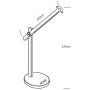 Lampa biurkowa 1x5.5 W biała 61108WV One Light zdj.2