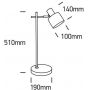 Lampa biurkowa 1x10 W czarna 61116AB One Light Serena K zdj.2