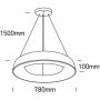 Lampa wisząca 1x80 W czarna 62180NBBW One Light Kapsala zdj.2