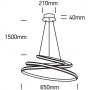 Lampa wisząca 1x45 W czarna 63046AB One Light Charma zdj.2
