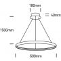 Lampa wisząca 1x19 W czarna 63048B One Light Dolcedo zdj.2
